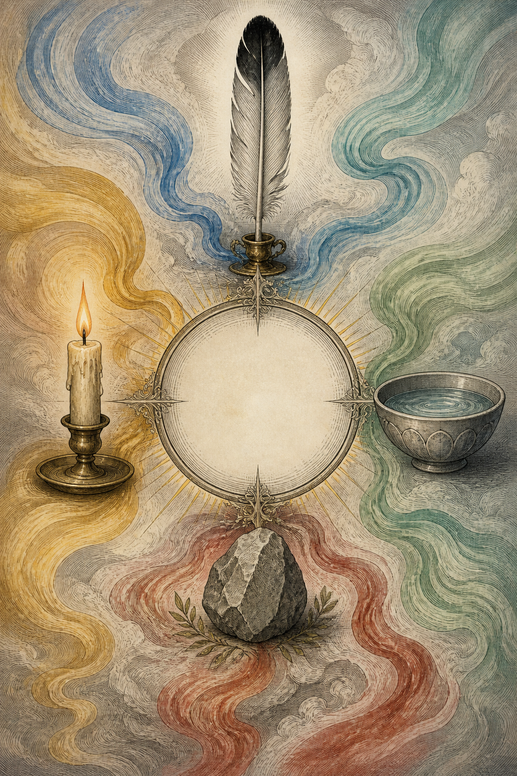 Illustration pour Invoquer les Quatre Vents
